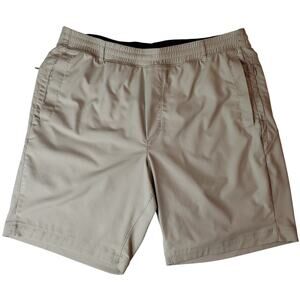 BIRDDOGS Casual Athletic Shorts Lined Elastic Waist Khaki Men's Size XXL Long